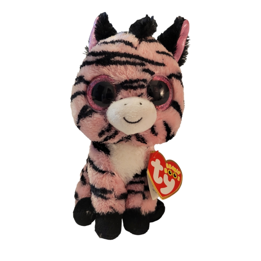 Ty beanie boo Zoey the pink and black zebra
